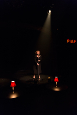 Louise Pitre in The Angel and the Sparrow at the Segal Centre in Montreal 2018. Photo by Leslie Schachter.